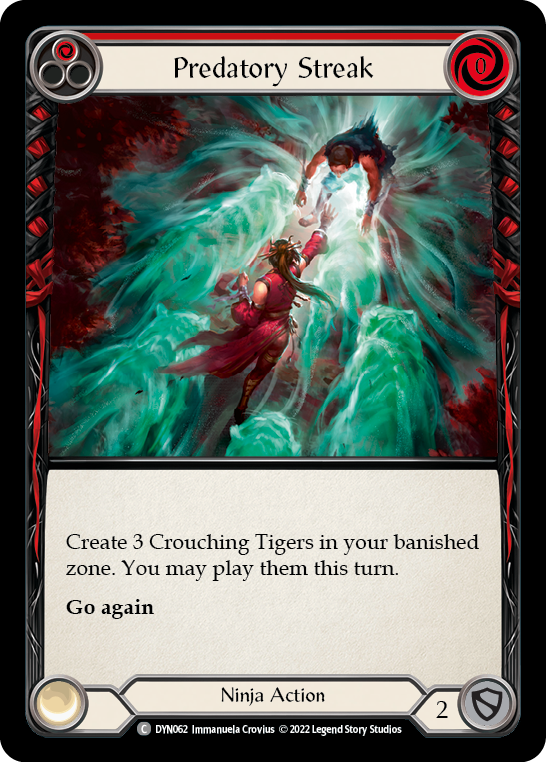 Predatory Streak (Red) [DYN062] (Dynasty)  Rainbow Foil