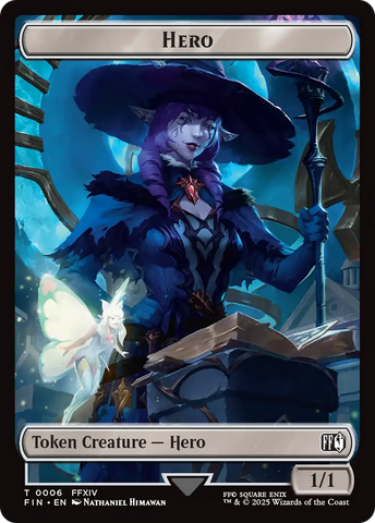 Hero (0006) // Horror (0013) Double-Sided Token [FINAL FANTASY Tokens]