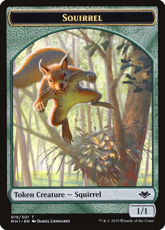 Zombie (007) // Squirrel (015) Double-Sided Token [Modern Horizons Tokens]