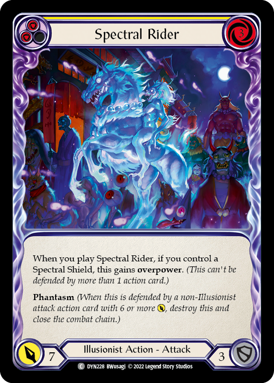 Spectral Rider (Yellow) [DYN228] (Dynasty)  Rainbow Foil