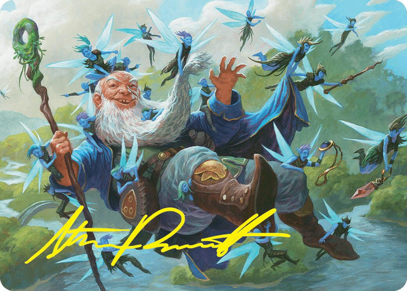 Mischievous Mystic Art Card (7/54) (Gold-Stamped Signature) [Foundations Art Series]