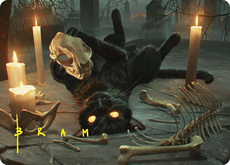 Nine-Lives Familiar Art Card (8/54) (Gold-Stamped Signature) [Foundations Art Series]