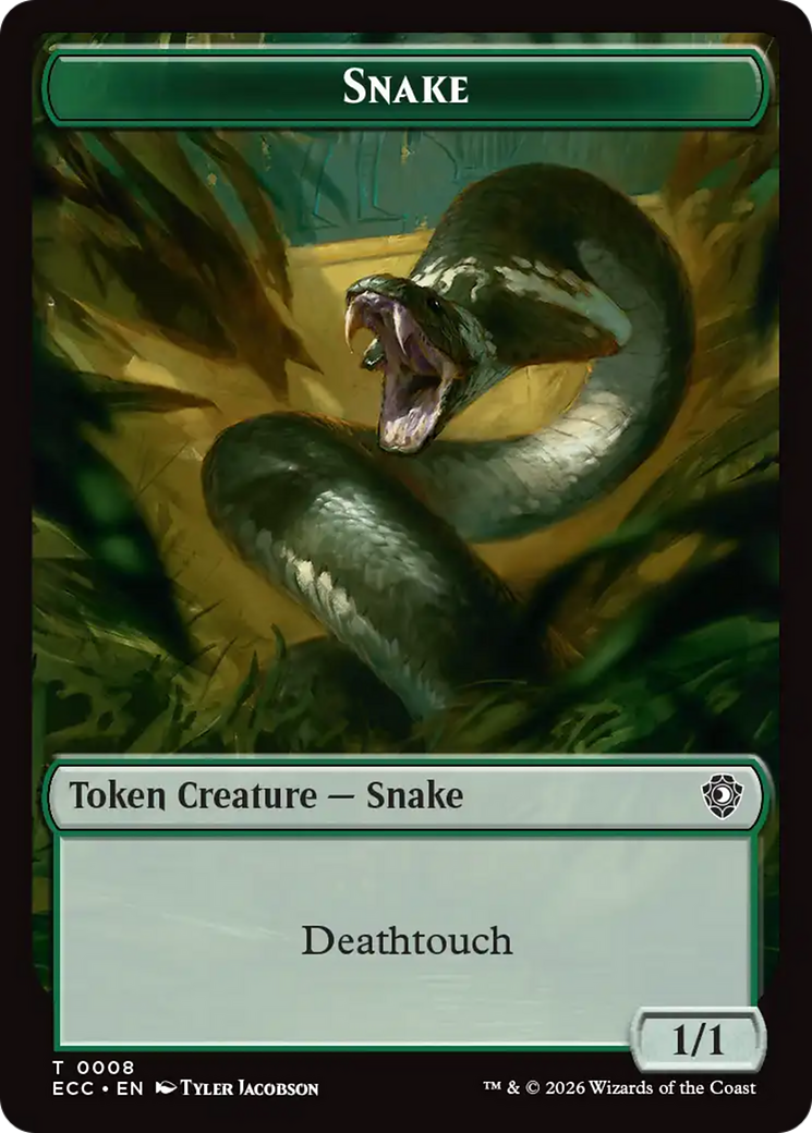 Zombie // Snake Double-Sided Token [Lorwyn Eclipsed Tokens]