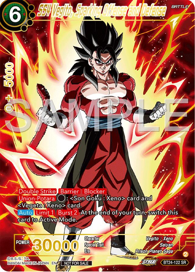 SS4 Vegito, Sparking Offense and Defense (Championship 2024 Finals Pack) (Gold Stamped) (BT24-122) [Tournament Promotion Cards]