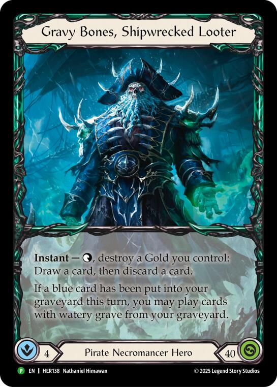 Gravy Bones, Shipwrecked Looter [HER138] (Promo)  Rainbow Foil