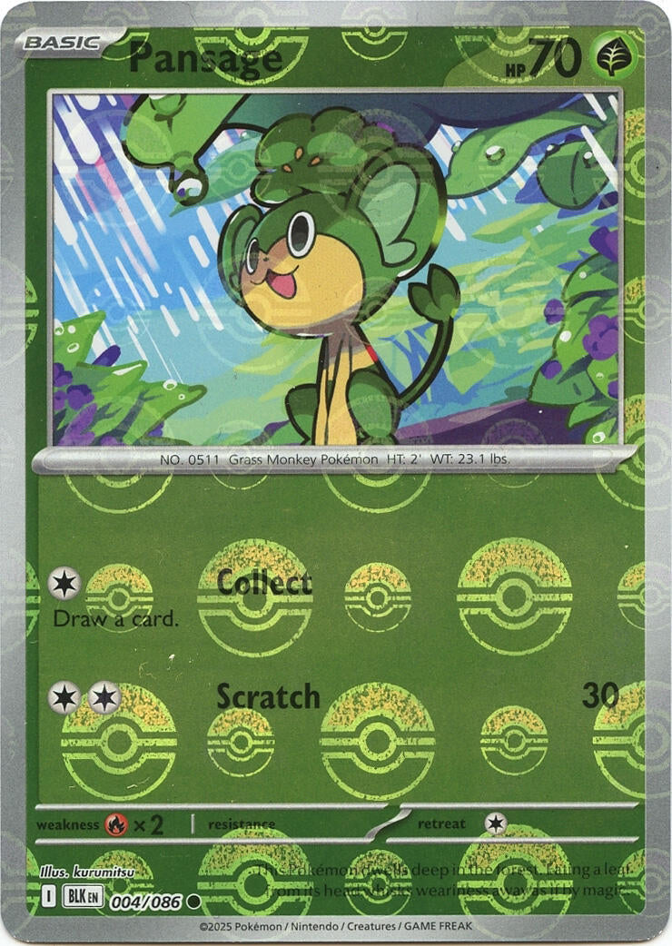 Pansage (004/086) (Poke Ball Pattern) [Scarlet & Violet: Black Bolt]