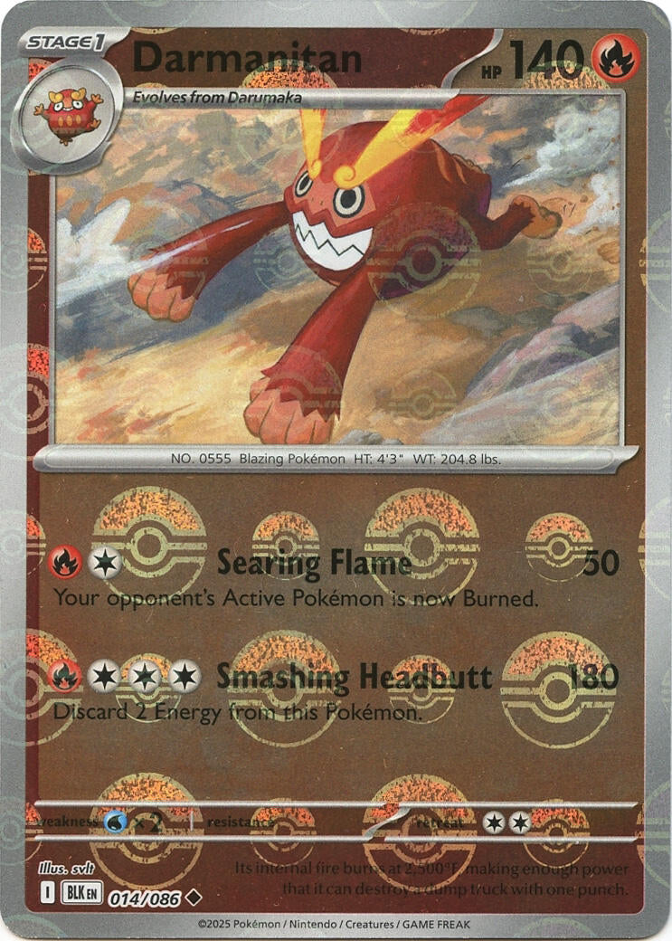 Darmanitan (014/086) (Poke Ball Pattern) [Scarlet & Violet: Black Bolt]