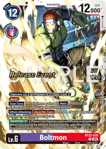 Boltmon [BT22-078] [Cyber Eden Release Event Cards]