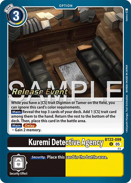 Kuremi Detective Agency [BT22-099] [Cyber Eden Release Event Cards]