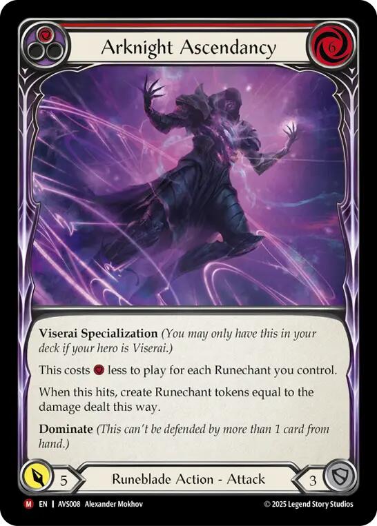 Arknight Ascendancy (Red) [AVS008] (Armory Deck: Legends Viserai)