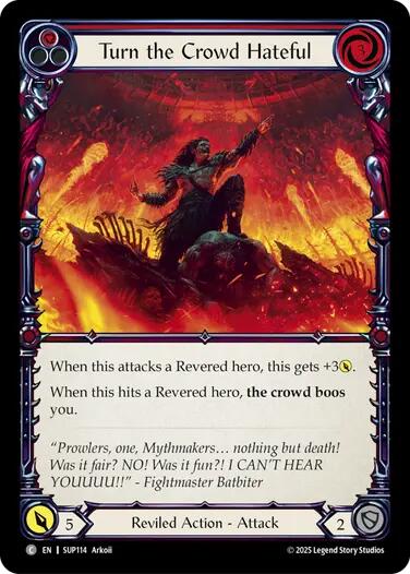 Turn the Crowd Hateful (Red) [SUP114] (Super Slam)