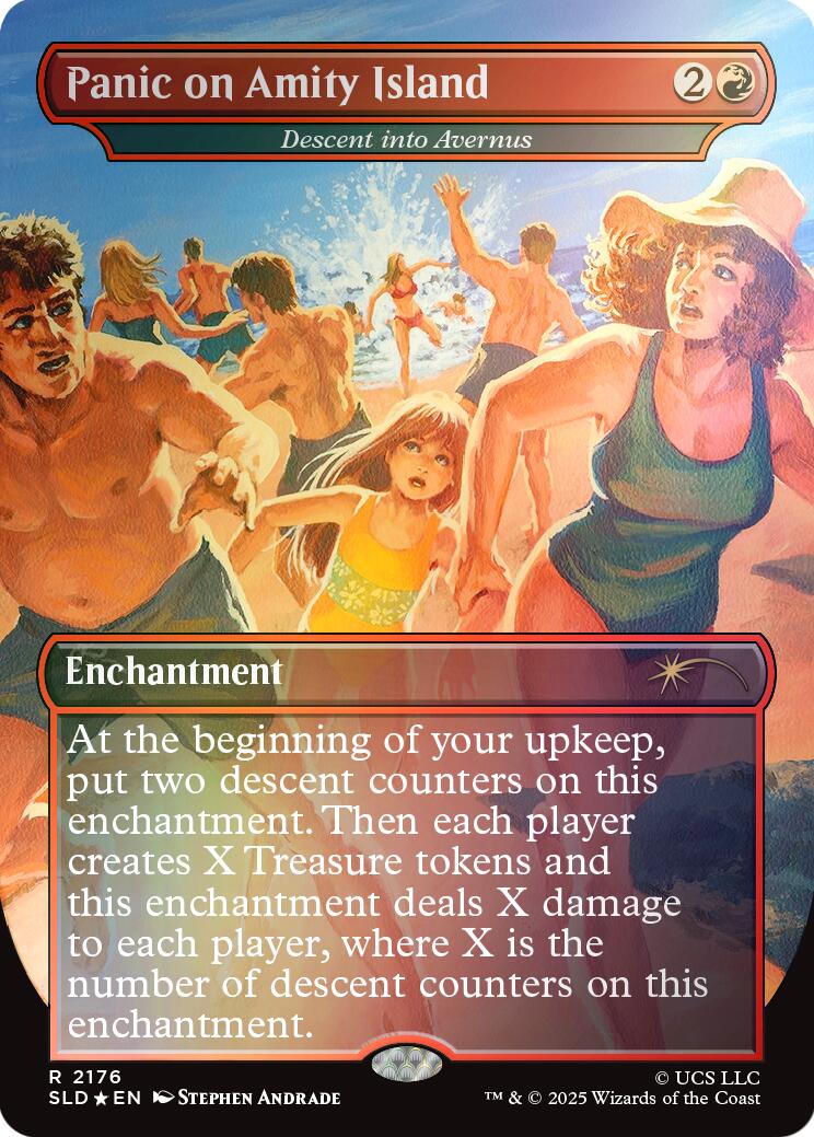 Panic on Amity Island - Descent into Avernus (Rainbow Foil) [Secret Lair Drop Series]