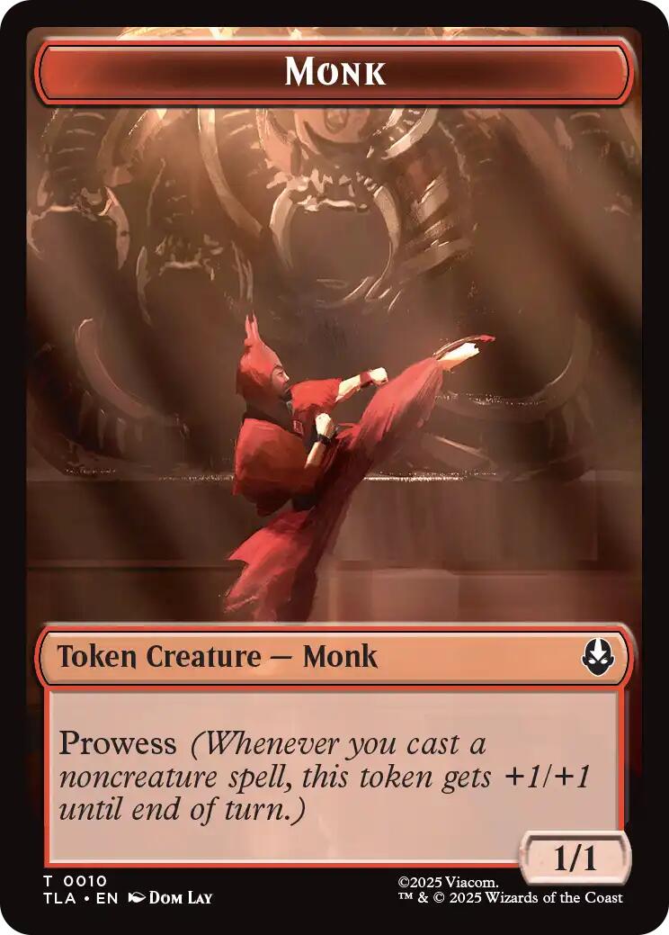 Monk // Food (0021) Double-Sided Token [Avatar: The Last Airbender Tokens]