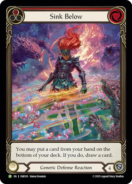 Sink Below (Red) [FAB359] (Promo)  Rainbow Foil