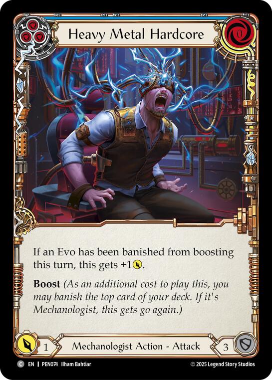 Heavy Metal Hardcore (Blue) (Rainbow Foil) [PEN074] (Compendium of Rathe)  Rainbow Foil