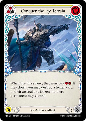 Conquer The Icy Terrain (Yellow) (Rainbow Foil) [PEN232] (Compendium of Rathe)  Rainbow Foil