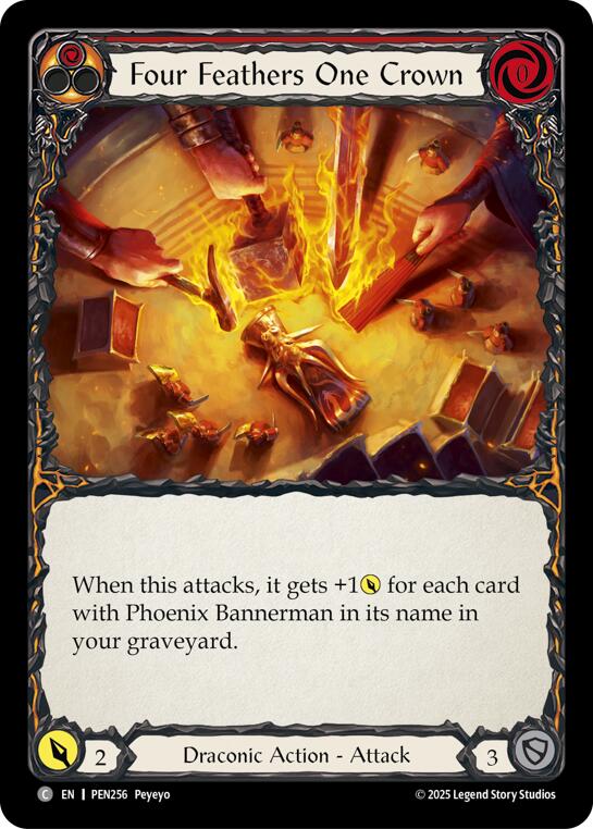 Four Feathers One Crown (Red) (Regular) [PEN256] (Compendium of Rathe)