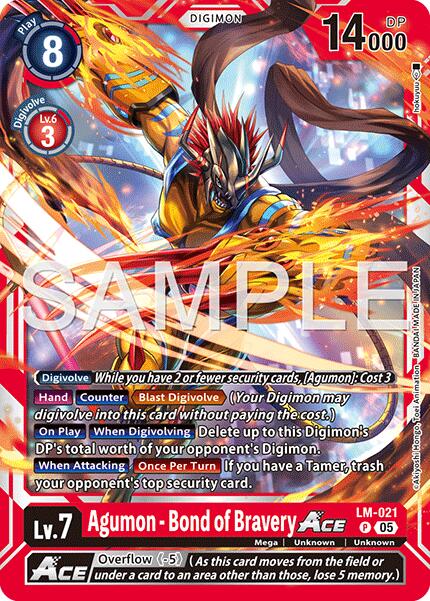 Agumon [LM-021] - Bond of Bravery ACE (Reprint) [Advanced Booster Digimon Generation]
