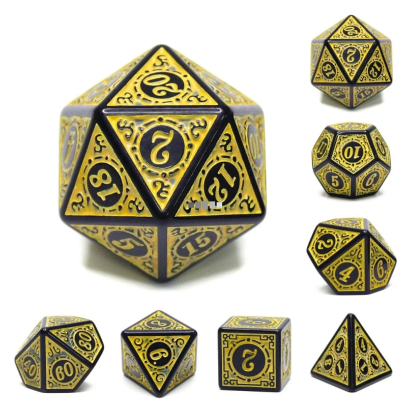 Magic Flame RPG Dice Set - Yellow