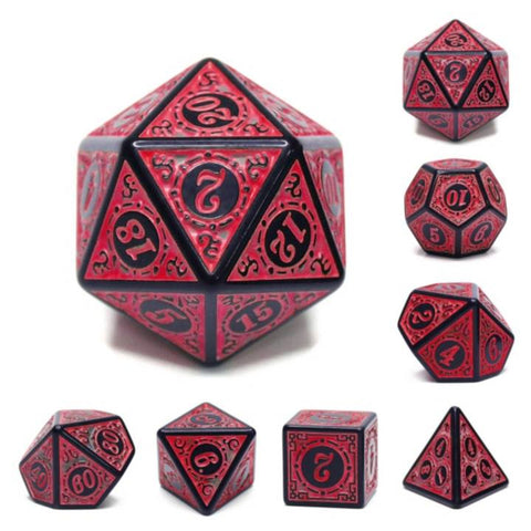 Magic Flame RPG Dice Set - Red