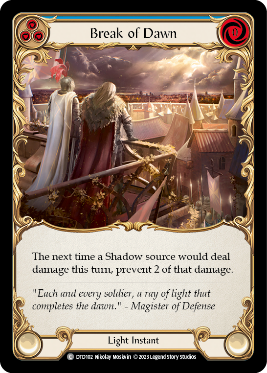 Break of Dawn (Blue) [DTD102] (Dusk Till Dawn)  Rainbow Foil