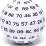 100 Sided Die - White