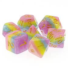 Pastel Rainbow RPG Dice Set