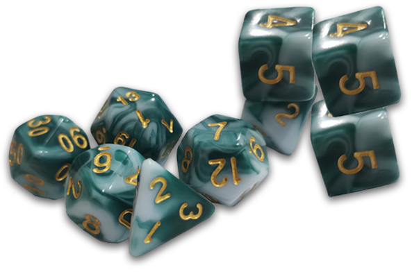 Traditional 9-Die Set Thracian Smoky Sacrifice DCC Dice
