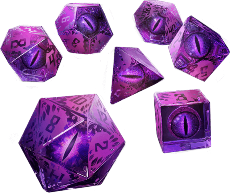 L'Arsene's Ledger of Treasures & Trinkets - Sharp Edged Mimic Dice Set