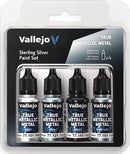 Vallejo: True Metallic Metal - Sterling Silver Paint Set