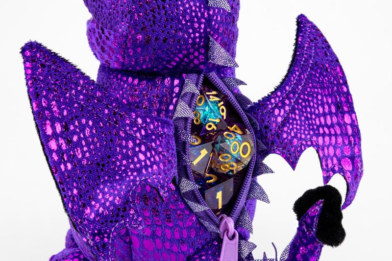 Plush Dice Bag - Purple Dragon