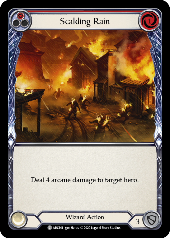 Scalding Rain (Red) [ARC141] Unlimited Edition Rainbow Foil