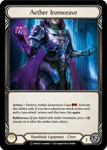 Aether Ironweave (Rainbow Foil) [U-MON230-RF] Unlimited Rainbow Foil