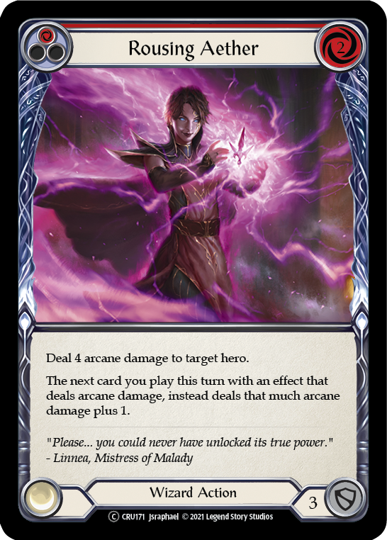 Rousing Aether (Red) (Rainbow Foil) [CRU171-RF] Unlimited Rainbow Foil