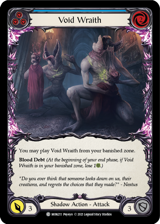 Void Wraith (Blue) (Rainbow Foil) [MON211-RF] 1st Edition Rainbow Foil