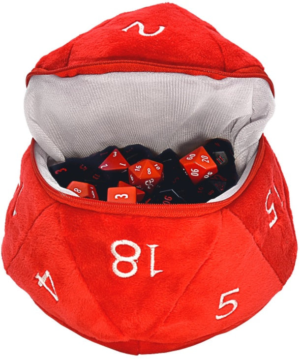 Ultra Pro Dice Bag Dungeon and Dragons - Red and White d20 Plush