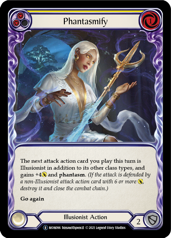 Phantasmify (Yellow) (Rainbow Foil) [U-MON096-RF] Unlimited Rainbow Foil