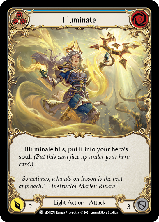 Illuminate (Blue) (Rainbow Foil) [MON074-RF] 1st Edition Rainbow Foil