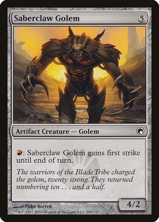 Saberclaw Golem [Scars of Mirrodin]