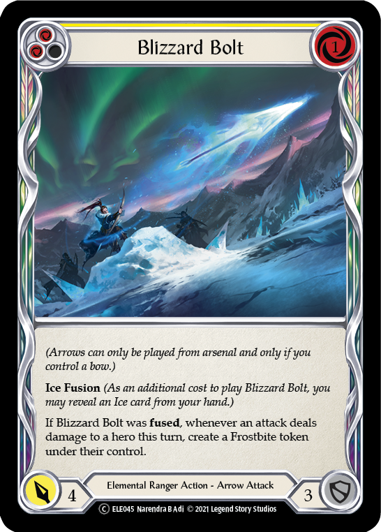 Blizzard Bolt (Yellow) [U-ELE045] Unlimited Rainbow Foil