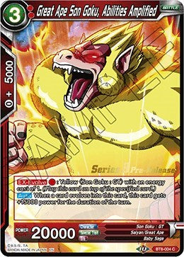 Great Ape Son Goku, Abilities Amplified (Malicious Machinations) [BT8-004_PR]