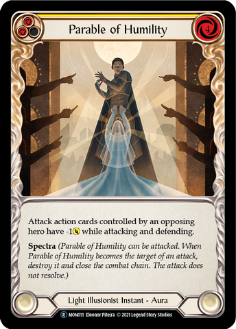 Parable of Humility (Rainbow Foil) [U-MON011-RF] Unlimited Rainbow Foil