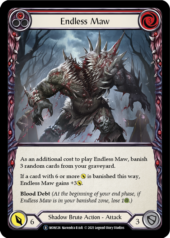 Endless Maw (Red) (Rainbow Foil) [U-MON126-RF] Unlimited Rainbow Foil