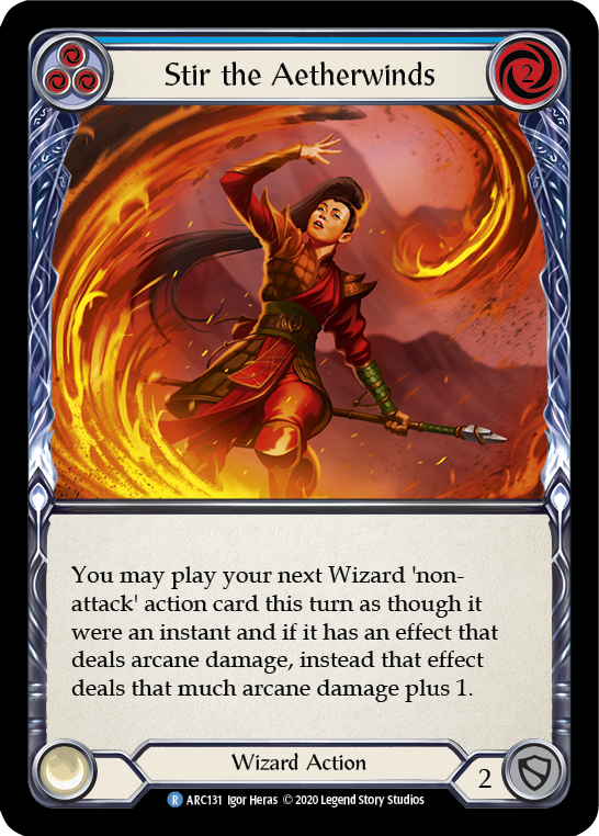 Stir the Aetherwinds (Blue) [ARC131] Unlimited Edition Rainbow Foil