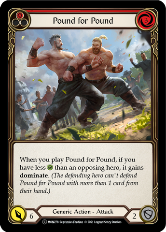 Pound for Pound (Red) (Rainbow Foil) [U-MON278-RF] Unlimited Rainbow Foil