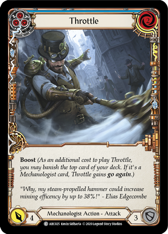 Throttle (Blue) [ARC025] Unlimited Edition Rainbow Foil