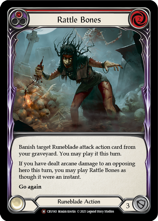 Rattle Bones (Rainbow Foil) [CRU143-RF] Unlimited Rainbow Foil