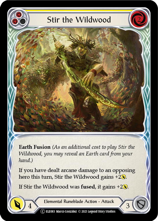 Stir the Wildwood (Yellow) [U-ELE083] Unlimited Rainbow Foil