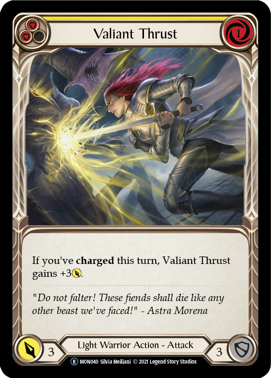 Valiant Thrust (Yellow) [U-MON040] Unlimited Normal