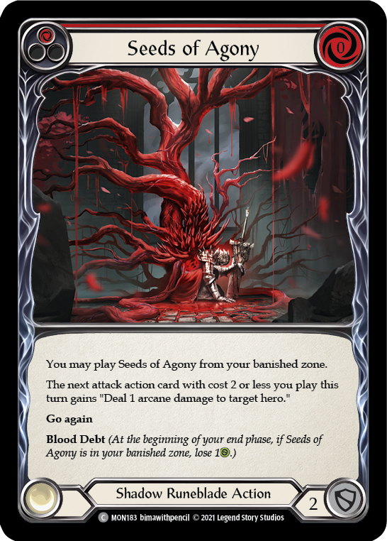 Seeds of Agony (Red) (Rainbow Foil) [MON183-RF] 1st Edition Rainbow Foil
